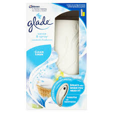 glade spray sense automatic 18ml linen unit clean refill wilko