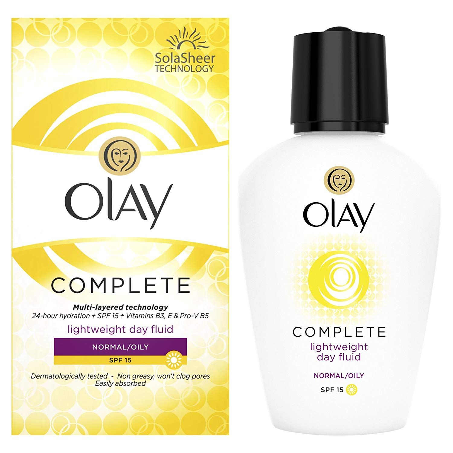 Olay complete lightweight 3 in 1 moisturiser day fluid spf15 normal
