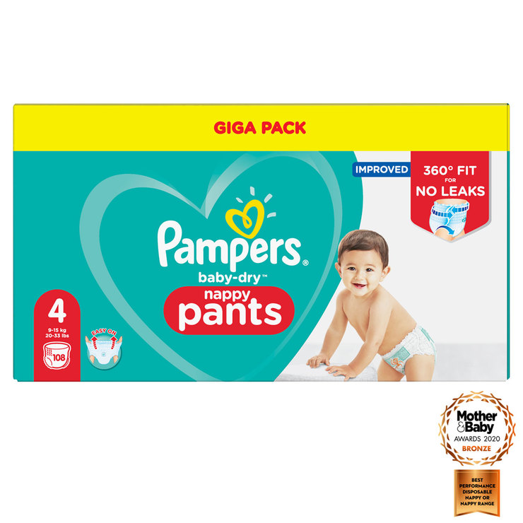 pampers nappy pants size 4